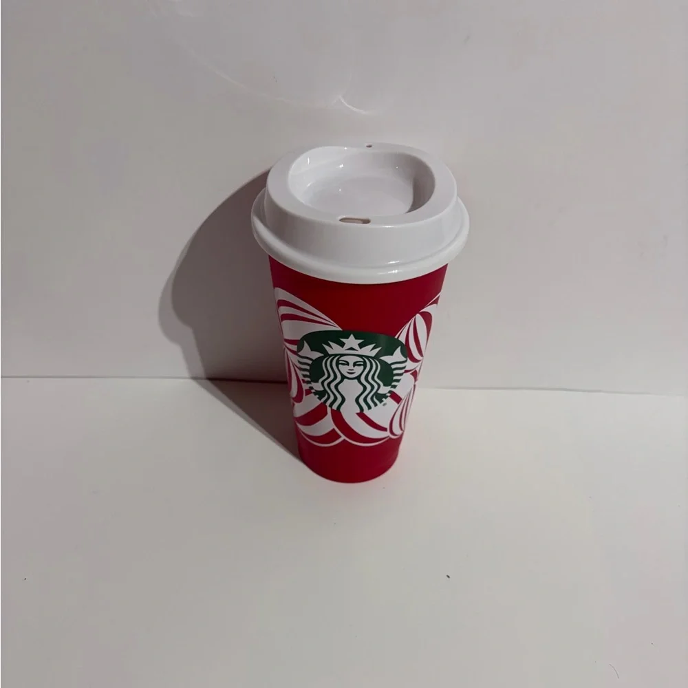 NEW Starbucks Holiday 2024 Red Cup Day Reuse Plastic Hot Cup Lid Christmas 16oz
